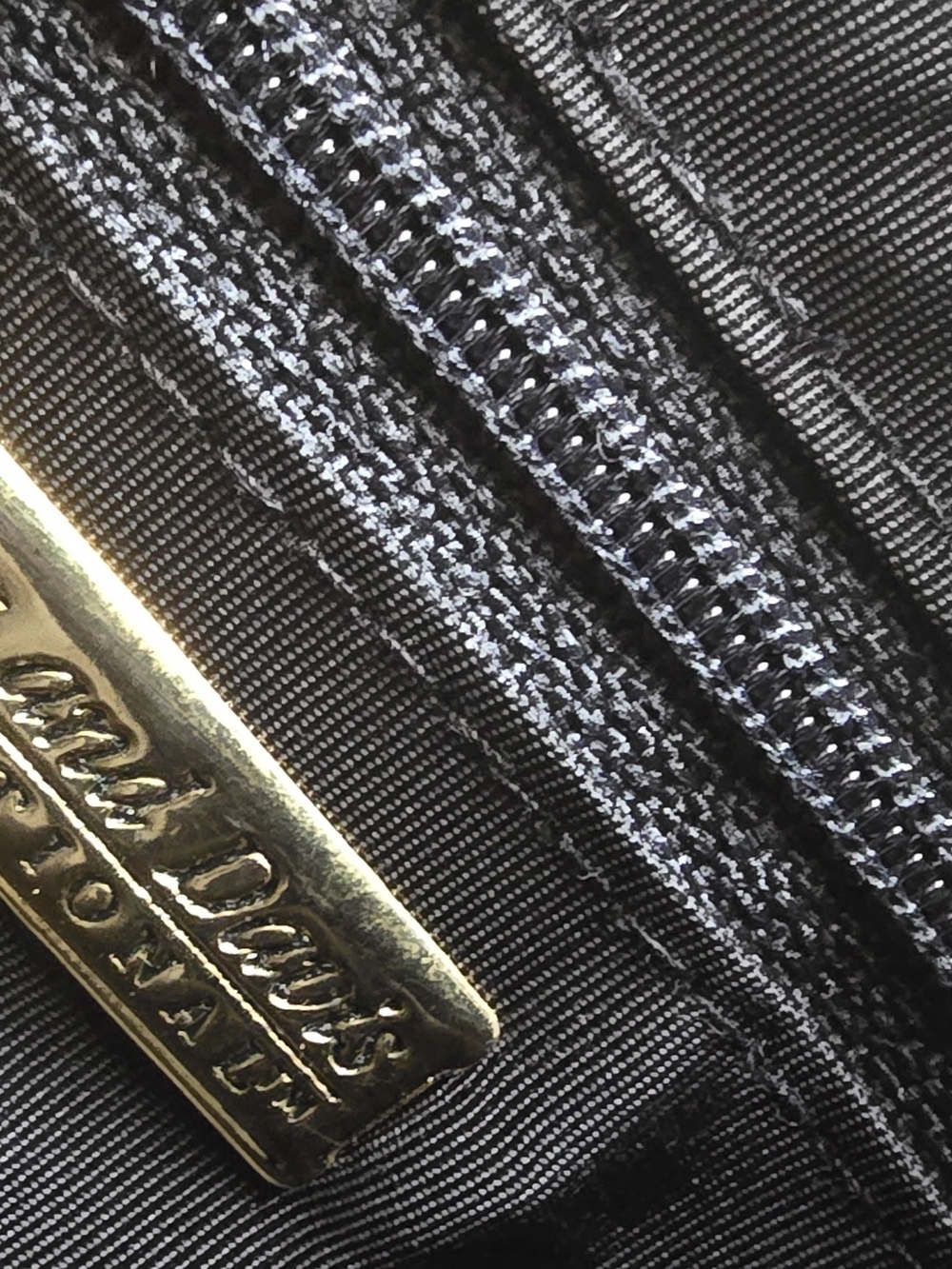 Whiting & Davis Black and Gold Crossbody Bag